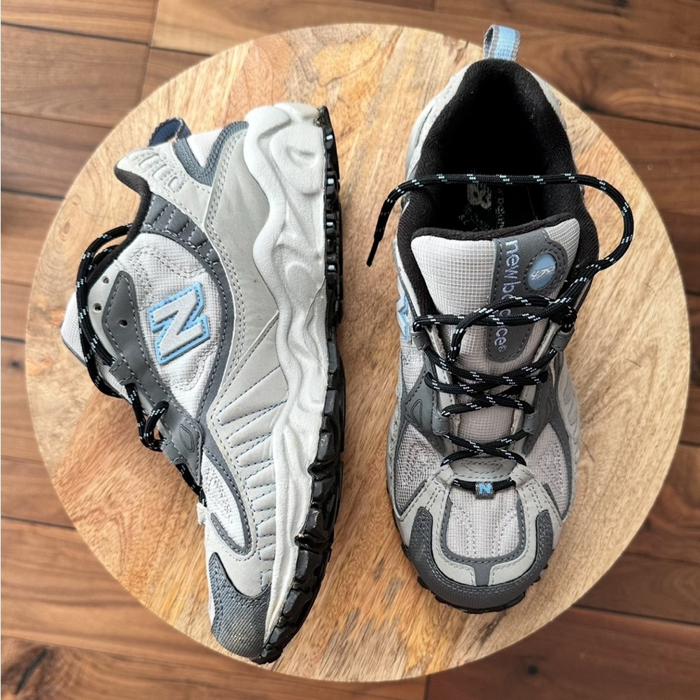 New Balance Gray and Blue Trail Running Shoes